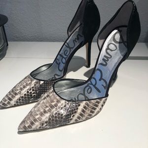 Sam Edelman Snakeskin D’Orsay Pumps